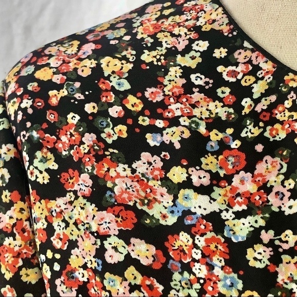 NWT Alison Andrews micro floral dress with flounce - Picture 3 of 9